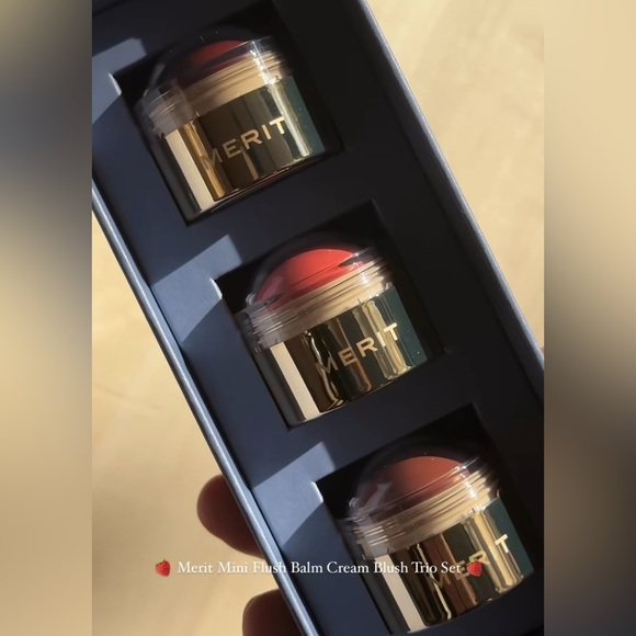 Merit Mini Flush Balm Cream Blush Trio Set NEW. Lmt. Ed. - Picture 13 of 13